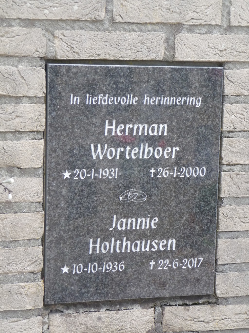 Harmannus Henderikus Wortelboer en Jannie Holthausen